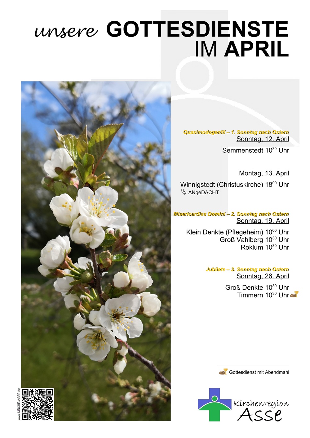 Gottesdienstplakat April
