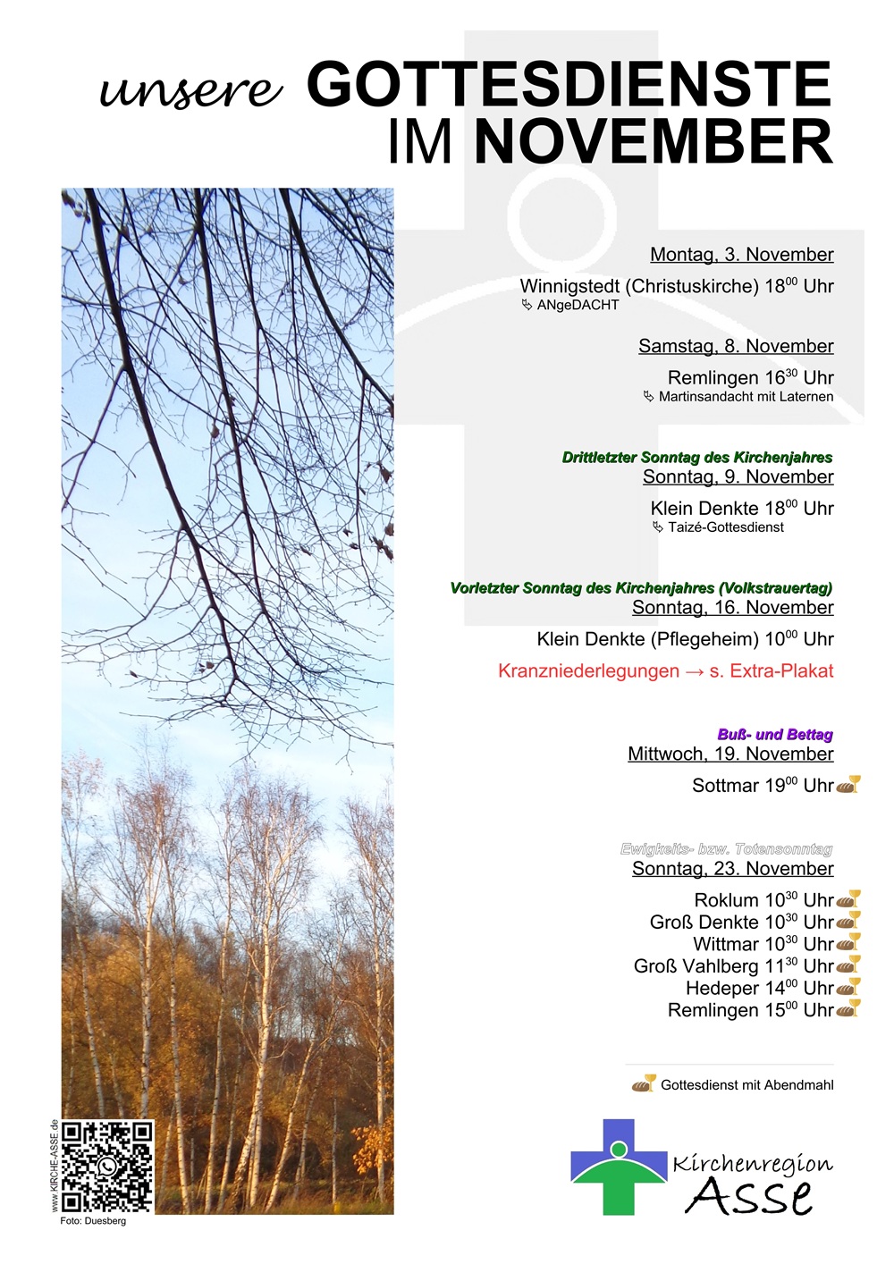 Gottesdienstplakat November