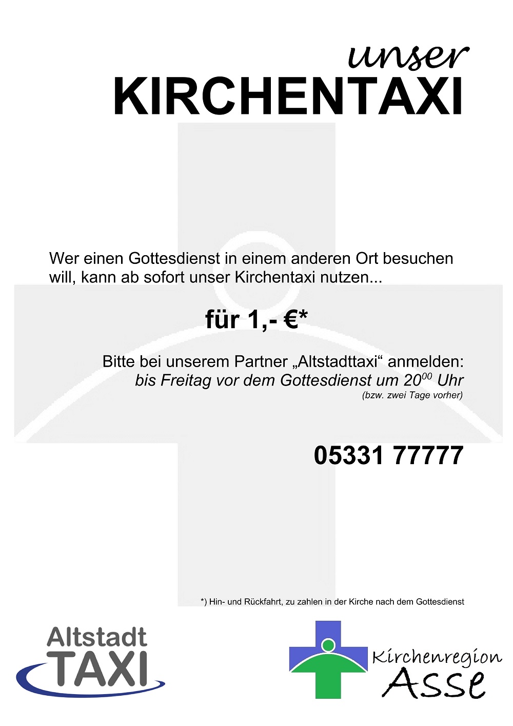 Plakat Kirchentaxi